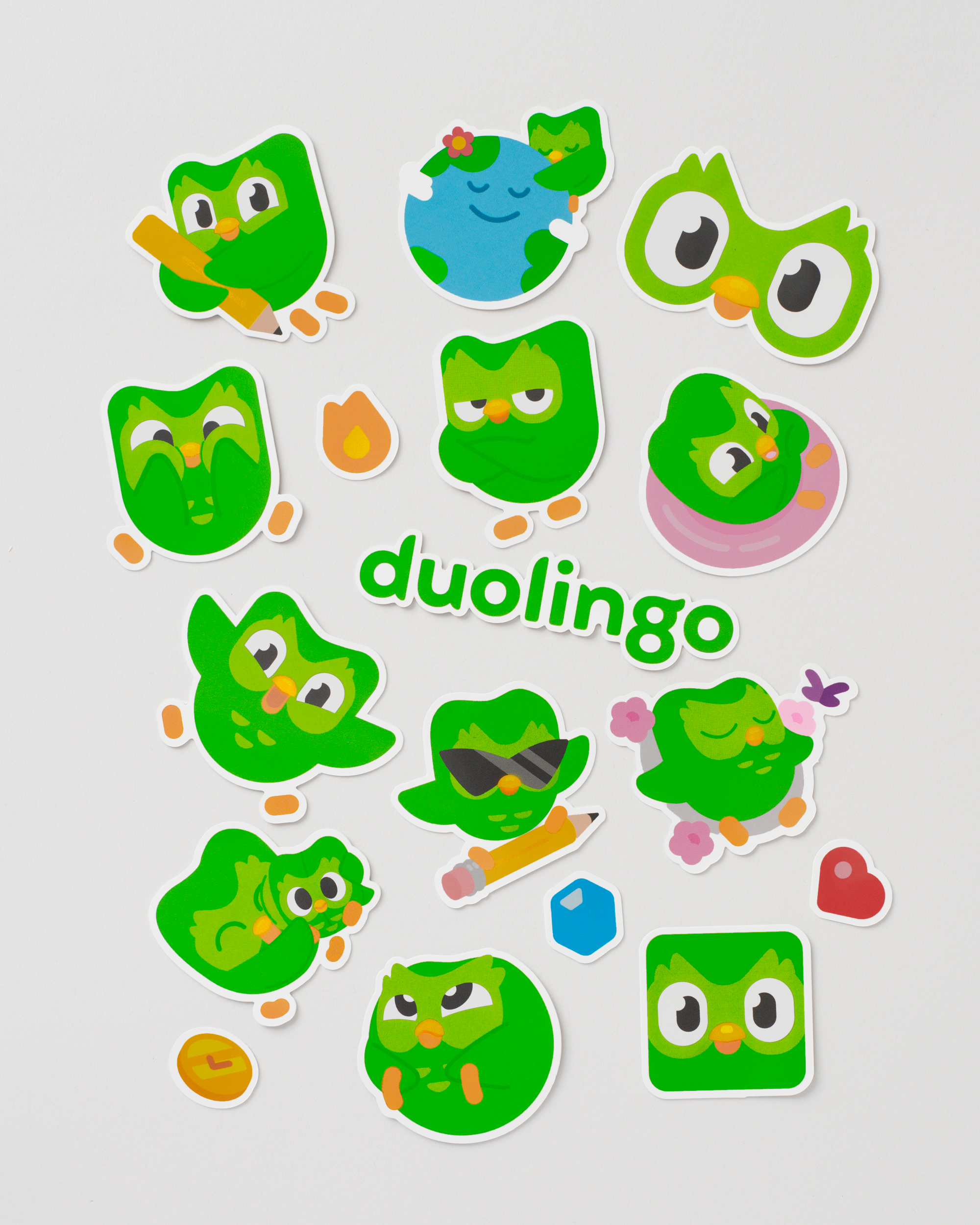 Duo the Owl Vinyl Sticker Pack - 15 Die-Cut Motivational Stickers