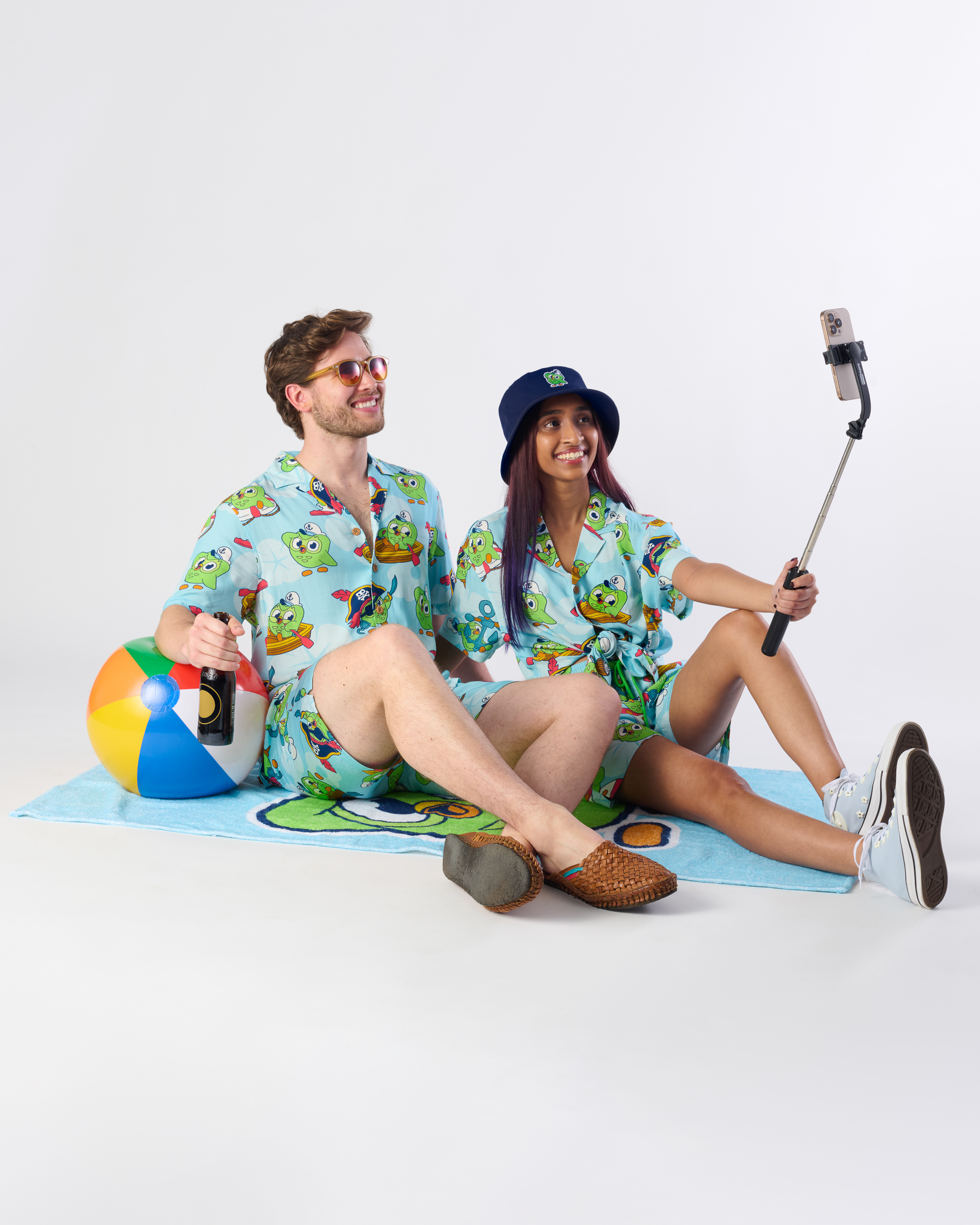 Captain Duo Beach Towel - 100% Cotton, 40x70 Inches, Ultra-Soft & Absorbent