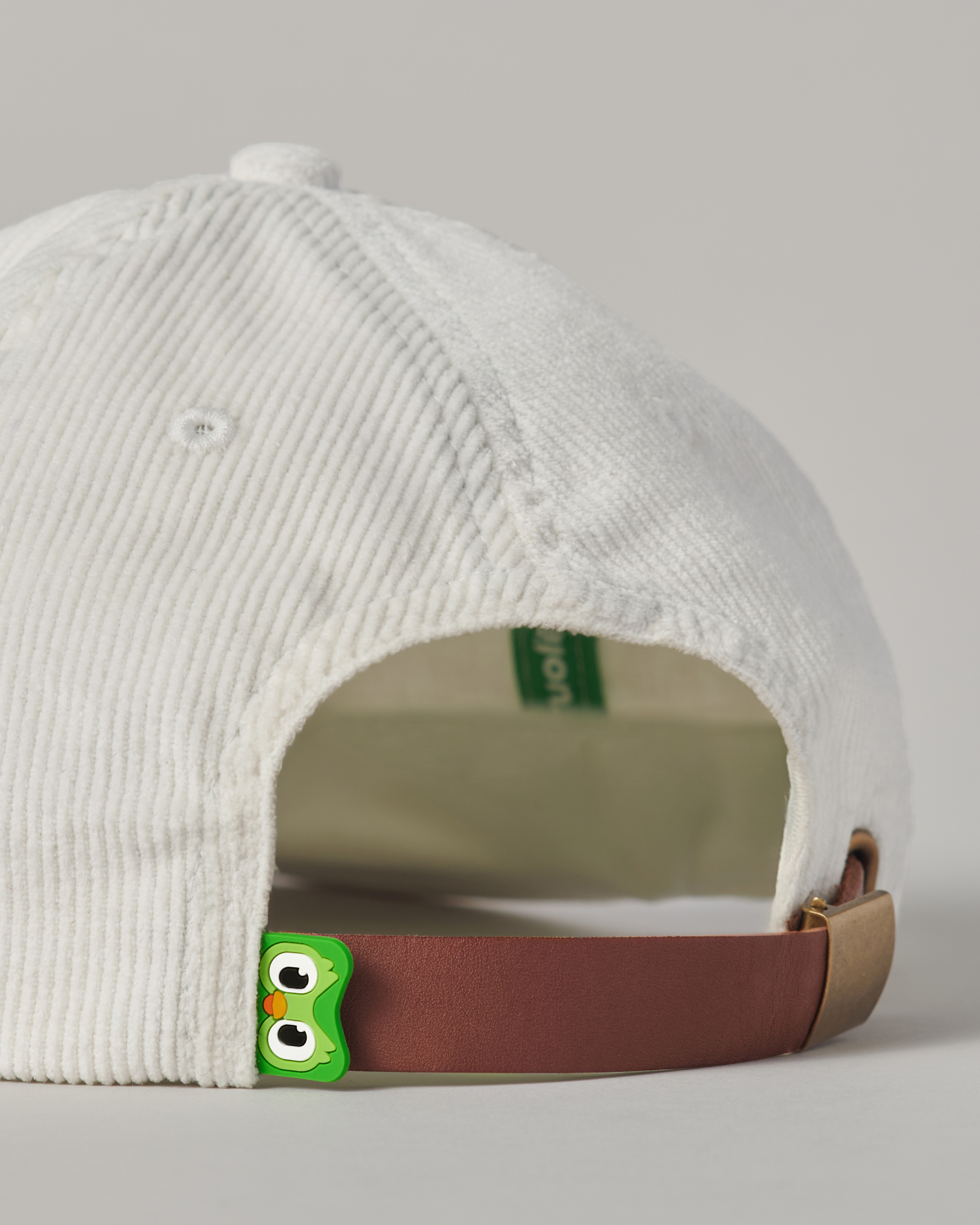 Language Cotton Corduroy Dad Hat with Embroidered Logo & Duo Accent